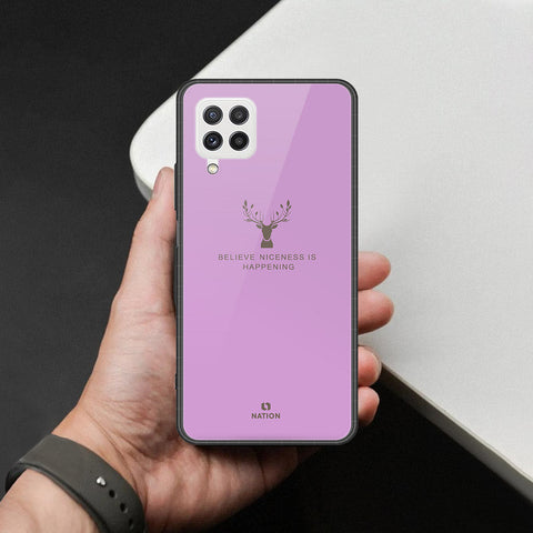 Samsung Galaxy A22 Cover - Nice Series - HQ Ultra Shine Premium Infinity Glass Soft Silicon Borders Case