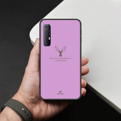 Oppo Reno 3 Pro Cover - Nice Series - HQ Ultra Shine Premium Infinity Glass Soft Silicon Borders Case