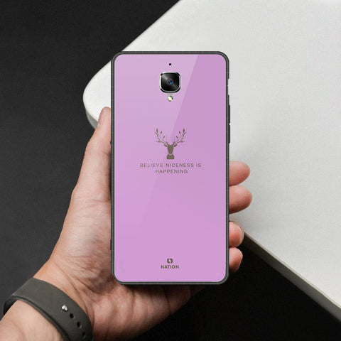 OnePlus 3 Cover - Nice Series - HQ Ultra Shine Premium Infinity Glass Soft Silicon Borders Case