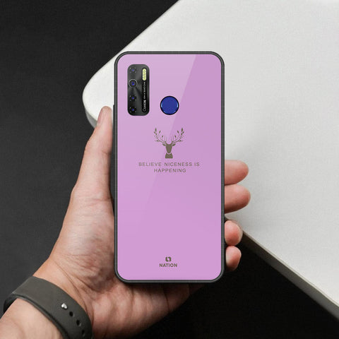 Infinix Hot 7 Lite Cover - Nice Series - HQ Ultra Shine Premium Infinity Glass Soft Silicon Borders Case