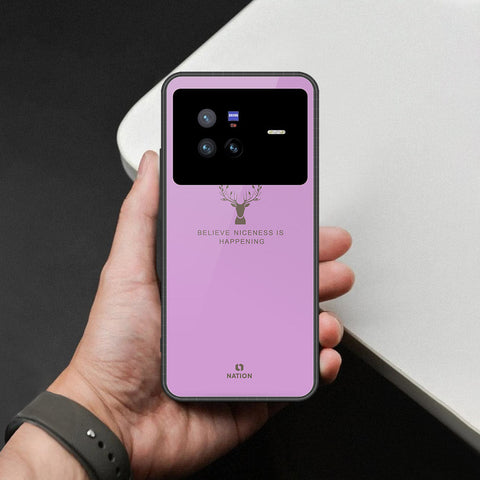 Vivo X80 Cover - Nice Series - HQ Ultra Shine Premium Infinity Glass Soft Silicon Borders Case