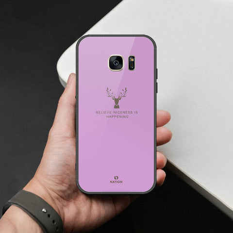 Samsung Galaxy S7 Cover - Nice Series - HQ Ultra Shine Premium Infinity Glass Soft Silicon Borders Case
