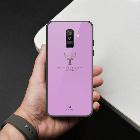 Samsung Galaxy A6 Plus 2018 Cover - Nice Series - HQ Ultra Shine Premium Infinity Glass Soft Silicon Borders Case