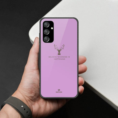 Samsung Galaxy A14 Cover - Nice Series - HQ Ultra Shine Premium Infinity Glass Soft Silicon Borders Case