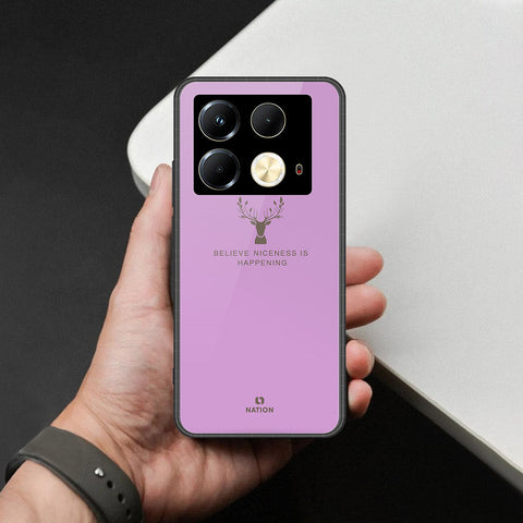 Infinix Note 40 Pro 5G Cover - Nice Series - HQ Ultra Shine Premium Infinity Glass Soft Silicon Borders Case