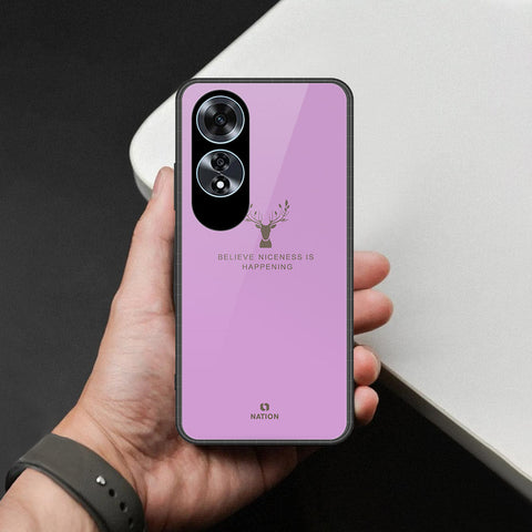 Oppo A60 Cover - Nice Series - HQ Ultra Shine Premium Infinity Glass Soft Silicon Borders Case