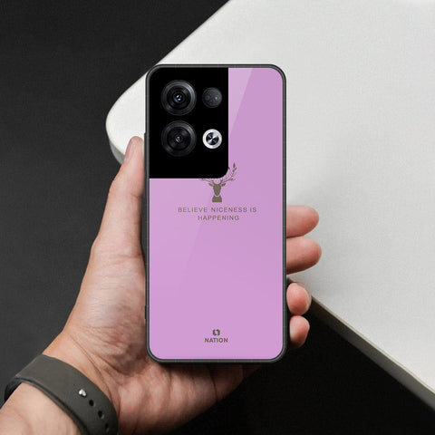 Oppo Reno 8 Pro  Cover - Nice Series - HQ Ultra Shine Premium Infinity Glass Soft Silicon Borders Case