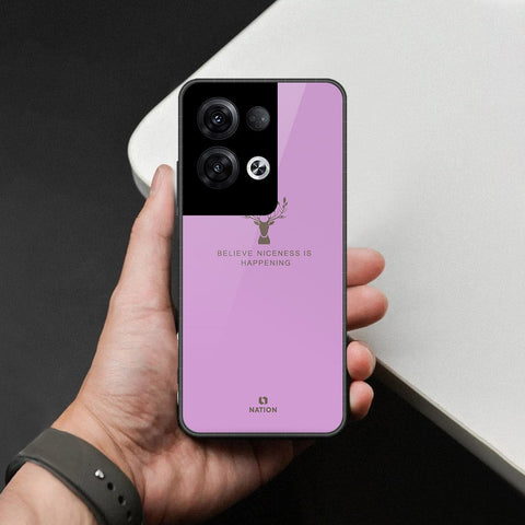 Oppo Reno 8 Pro Plus Cover - Nice Series - HQ Ultra Shine Premium Infinity Glass Soft Silicon Borders Case