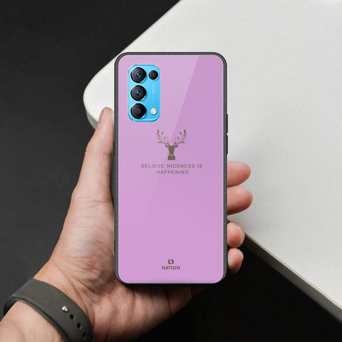 Oppo Reno 5 5G Cover - Nice Series - HQ Ultra Shine Premium Infinity Glass Soft Silicon Borders Case