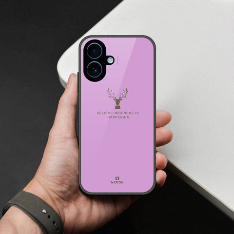 iPhone 18 - Nice Series - HQ Ultra Shine Premium Infinity Glass Soft Silicon Borders Case