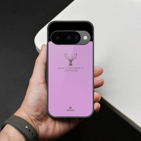 Google Pixel 10 Cover - Nice Series - HQ Ultra Shine Premium Infinity Glass Soft Silicon Borders Case
