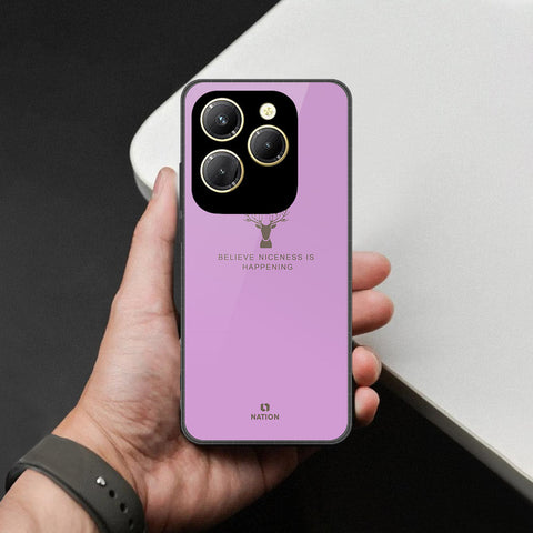 Infinix Hot 40 Pro Cover - Nice Series - HQ Ultra Shine Premium Infinity Glass Soft Silicon Borders Case