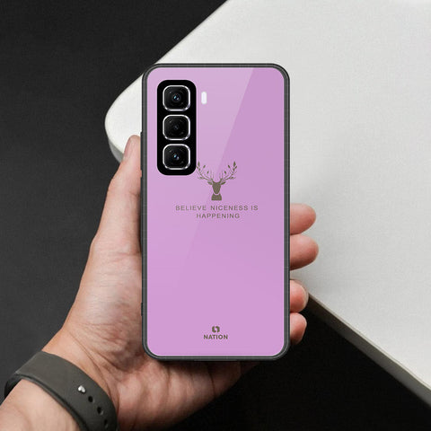 Infinix Hot 50 Pro Plus Cover - Nice Series - HQ Ultra Shine Premium Infinity Glass Soft Silicon Borders Case