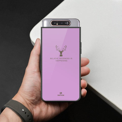Samsung Galaxy A90 Cover - Nice Series - HQ Ultra Shine Premium Infinity Glass Soft Silicon Borders Case