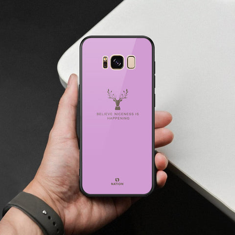 Samsung Galaxy S8 Cover - Nice Series - HQ Ultra Shine Premium Infinity Glass Soft Silicon Borders Case