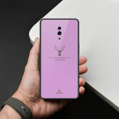 Oppo Reno Cover - Nice Series - HQ Ultra Shine Premium Infinity Glass Soft Silicon Borders Case