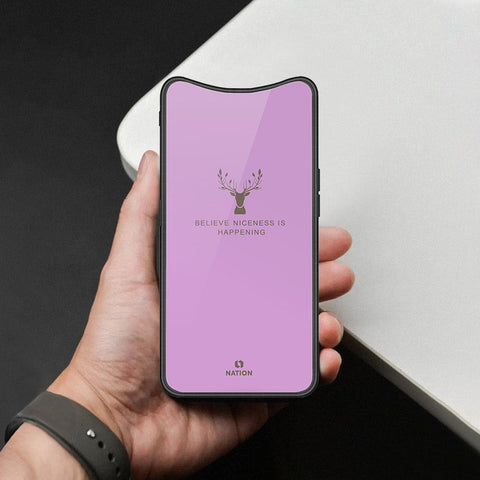 Oppo Find X Cover - Nice Series - HQ Ultra Shine Premium Infinity Glass Soft Silicon Borders Case