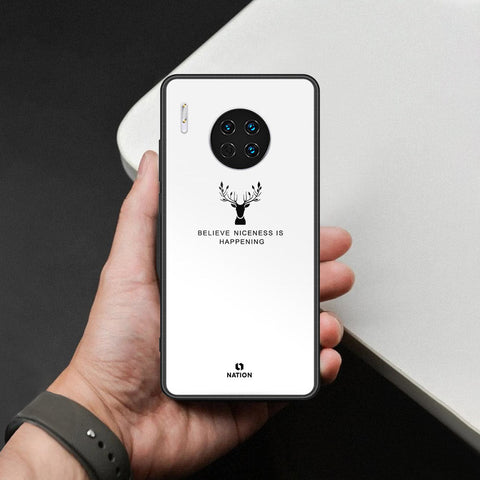 Huawei Mate 30 Cover - Nice Series - HQ Ultra Shine Premium Infinity Glass Soft Silicon Borders Case