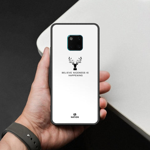 Huawei Mate 20 Pro Cover - Nice Series - HQ Ultra Shine Premium Infinity Glass Soft Silicon Borders Case