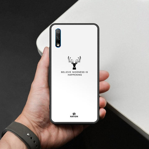 Huawei Enjoy 10 Plus Cover - Nice Series - HQ Ultra Shine Premium Infinity Glass Soft Silicon Borders Case