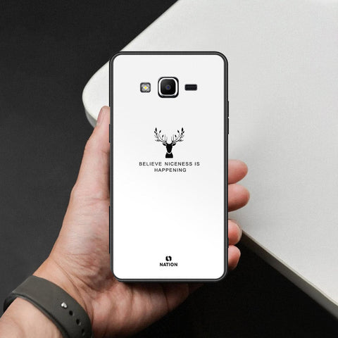 Samsung Galaxy J2 Prime Cover - Nice Series - HQ Ultra Shine Premium Infinity Glass Soft Silicon Borders Case