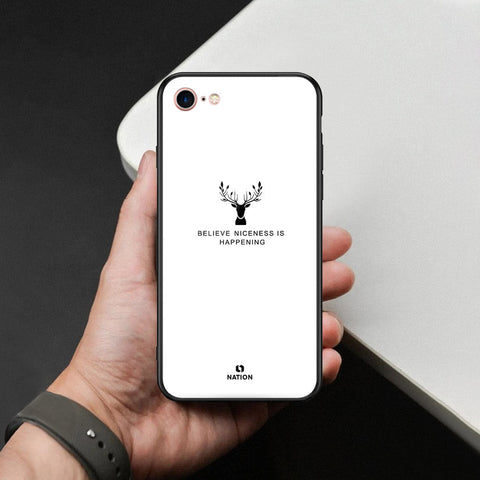 iPhone SE 2022 - Nice Series - HQ Ultra Shine Premium Infinity Glass Soft Silicon Borders Case