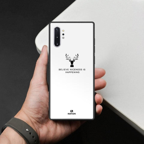 Samsung Galaxy Note 10 Plus Cover - Nice Series - HQ Ultra Shine Premium Infinity Glass Soft Silicon Borders Case