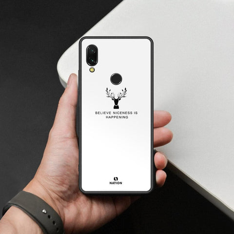 Xiaomi Redmi 7 Cover - Nice Series - HQ Ultra Shine Premium Infinity Glass Soft Silicon Borders Case