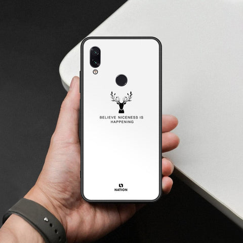 Xiaomi Redmi Note 7 Cover - Nice Series - HQ Ultra Shine Premium Infinity Glass Soft Silicon Borders Case