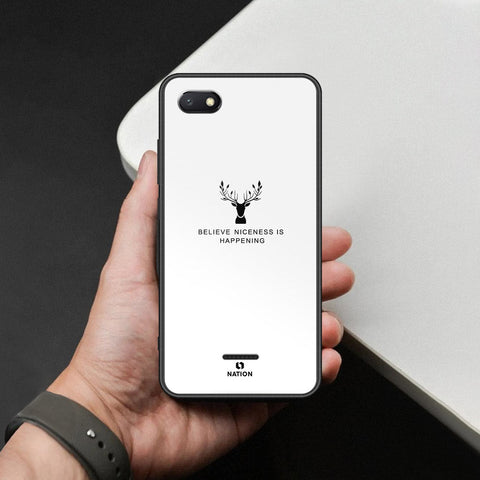 Xiaomi Redmi 6A Cover - Nice Series - HQ Ultra Shine Premium Infinity Glass Soft Silicon Borders Case