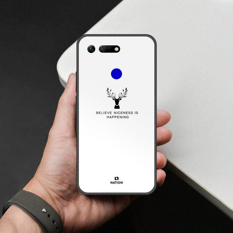 Huawei Honor View 20 Cover - Nice Series - HQ Ultra Shine Premium Infinity Glass Soft Silicon Borders Case