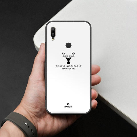 Huawei Y6 2019 / Y6 Prime 2019 Cover - Nice Series - HQ Ultra Shine Premium Infinity Glass Soft Silicon Borders Case