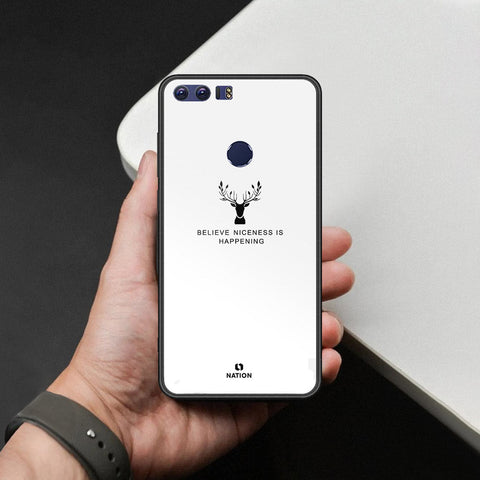 Huawei Honor 8 Cover - Nice Series - HQ Ultra Shine Premium Infinity Glass Soft Silicon Borders Case