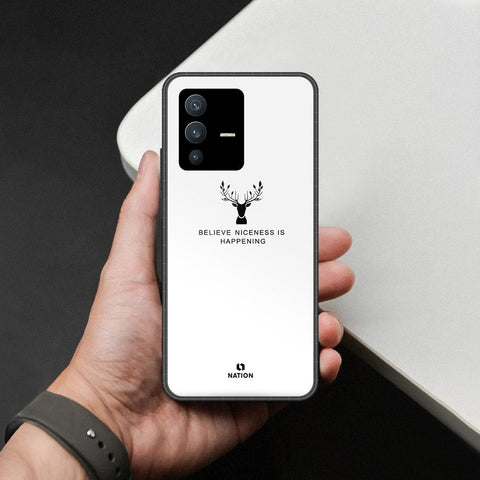 Vivo V23 5G Cover - Nice Series - HQ Ultra Shine Premium Infinity Glass Soft Silicon Borders Case