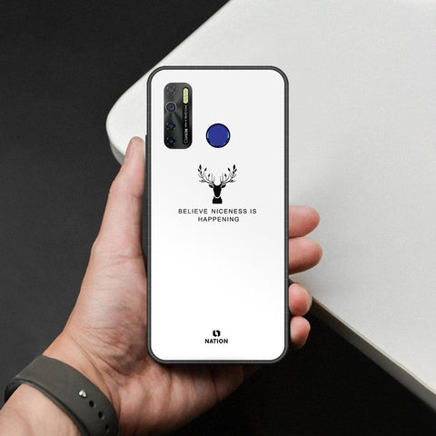 Infinix Hot 7 Lite Cover - Nice Series - HQ Ultra Shine Premium Infinity Glass Soft Silicon Borders Case