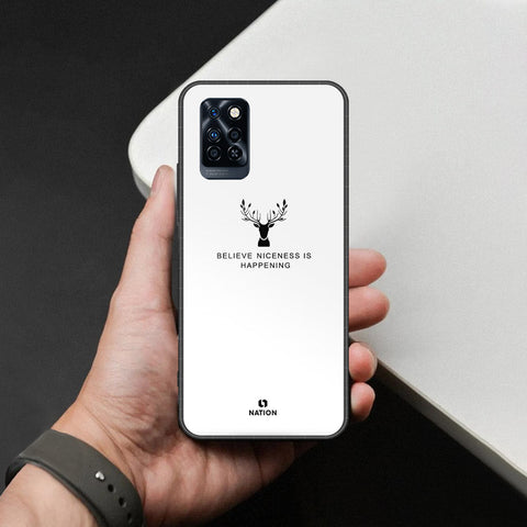 Infinix Note 10 Pro Cover - Nice Series - HQ Ultra Shine Premium Infinity Glass Soft Silicon Borders Case