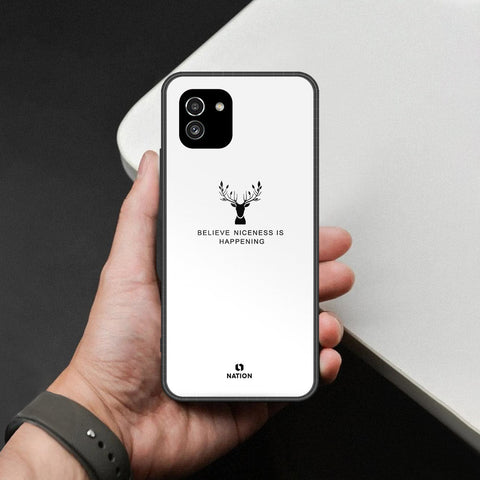 Samsung Galaxy A03 Cover - Nice Series - HQ Ultra Shine Premium Infinity Glass Soft Silicon Borders Case