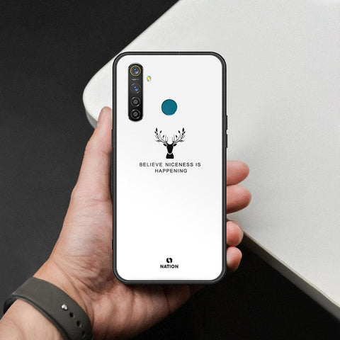 Realme 5 Pro Cover - Nice Series - HQ Ultra Shine Premium Infinity Glass Soft Silicon Borders Case
