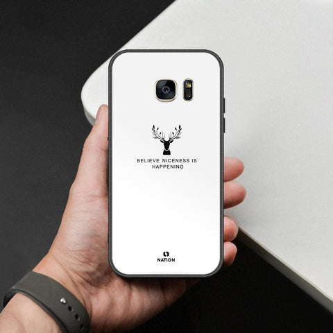 Samsung Galaxy S7 Cover - Nice Series - HQ Ultra Shine Premium Infinity Glass Soft Silicon Borders Case