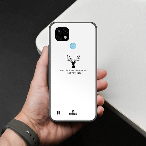 Realme C21 Cover - Nice Series - HQ Ultra Shine Premium Infinity Glass Soft Silicon Borders Case