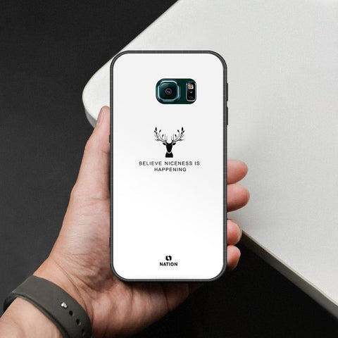 Samsung Galaxy S6 Edge Cover - Nice Series - HQ Ultra Shine Premium Infinity Glass Soft Silicon Borders Case