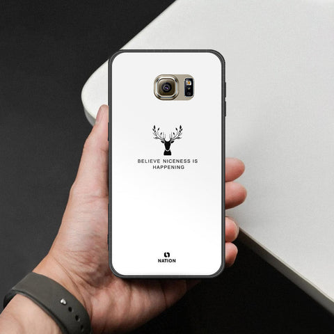 Samsung Galaxy S6 Cover - Nice Series - HQ Ultra Shine Premium Infinity Glass Soft Silicon Borders Case