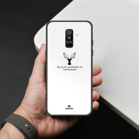Samsung Galaxy A6 Plus 2018 Cover - Nice Series - HQ Ultra Shine Premium Infinity Glass Soft Silicon Borders Case