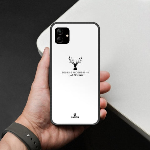 Samsung Galaxy F04 Cover - Nice Series - HQ Ultra Shine Premium Infinity Glass Soft Silicon Borders Case