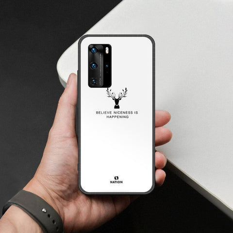 Huawei P40 Pro Cover - Nice Series - HQ Ultra Shine Premium Infinity Glass Soft Silicon Borders Case
