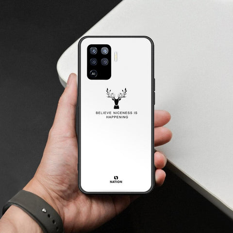 Oppo Reno 5 Lite Cover - Nice Series - HQ Ultra Shine Premium Infinity Glass Soft Silicon Borders Case