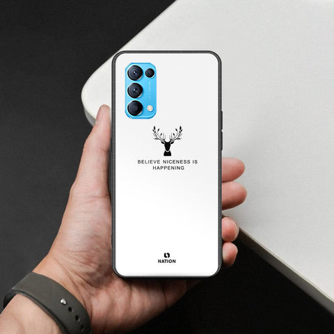 Oppo Reno 5 4G Cover - Nice Series - HQ Ultra Shine Premium Infinity Glass Soft Silicon Borders Case
