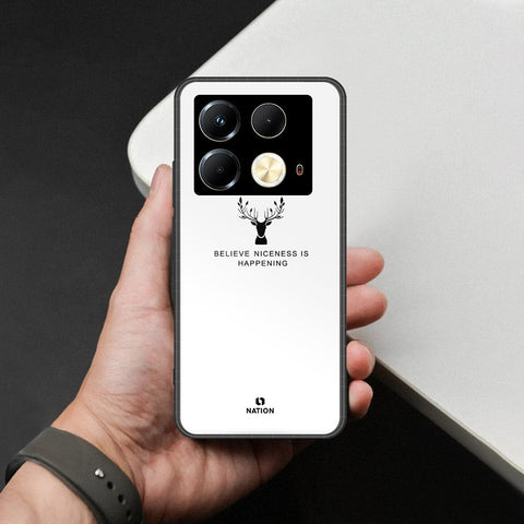 Infinix Note 40 Pro 5G Cover - Nice Series - HQ Ultra Shine Premium Infinity Glass Soft Silicon Borders Case