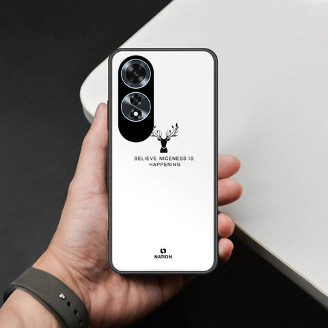 Oppo A60 Cover - Nice Series - HQ Ultra Shine Premium Infinity Glass Soft Silicon Borders Case