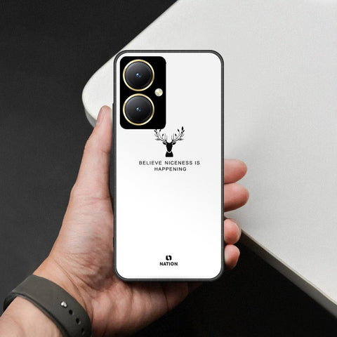 Vivo Y35m Plus Cover - Nice Series - HQ Ultra Shine Premium Infinity Glass Soft Silicon Borders Case